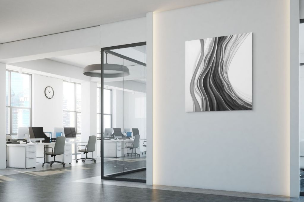 Absztrakt festmény irodában